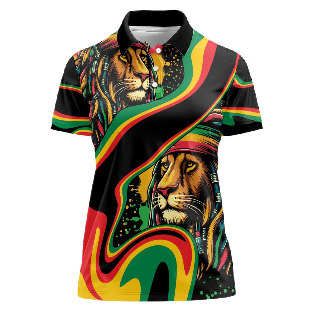 Proud Afro-Jamaicans Rasta Lion Women Polo Shirt Reggae My Soul