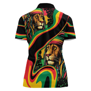 Proud Afro-Jamaicans Rasta Lion Women Polo Shirt Reggae My Soul