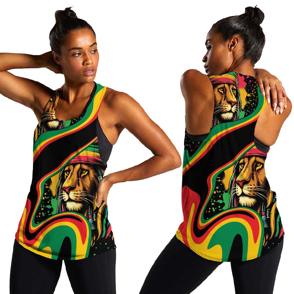 Proud Afro-Jamaicans Rasta Lion Women Racerback Tank Reggae My Soul