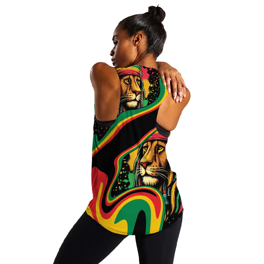 Proud Afro-Jamaicans Rasta Lion Women Racerback Tank Reggae My Soul