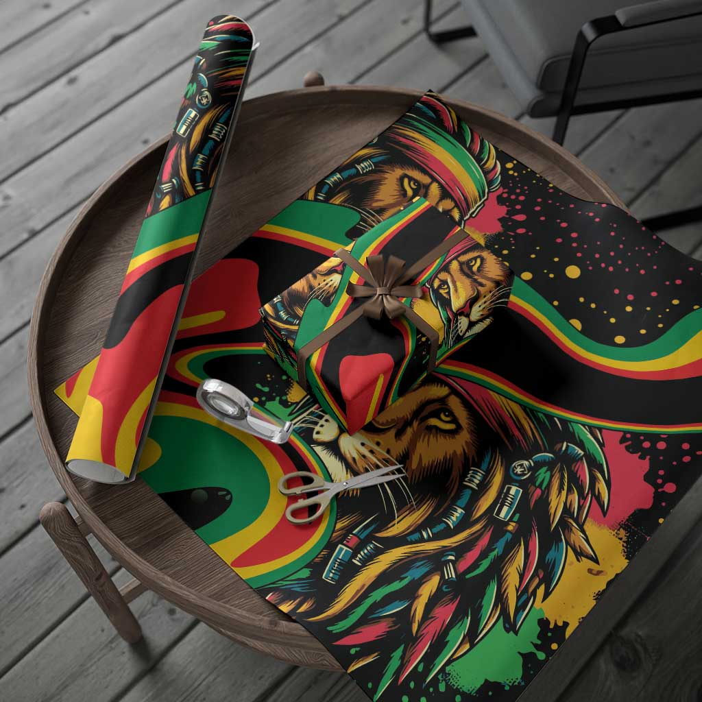 Proud Jamaica Rasta Lion Wrapping Paper Reggae My Soul - African Pride