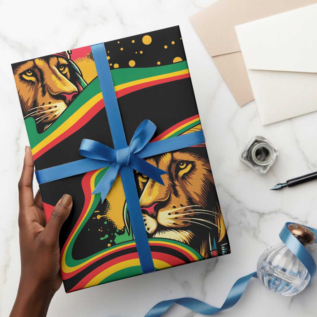 Proud Jamaica Rasta Lion Wrapping Paper Reggae My Soul - African Pride