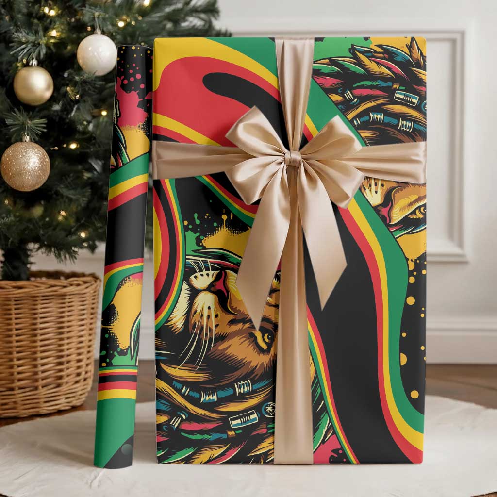 Proud Jamaica Rasta Lion Wrapping Paper Reggae My Soul - African Pride