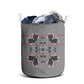 Charcoal Black Hearts Crown Traditional Geometry Laundry Basket Seanamarena Basotho Blanket Inspired