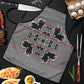 Charcoal Black Hearts Crown Traditional Geometry Apron Seanamarena Basotho Blanket Inspired
