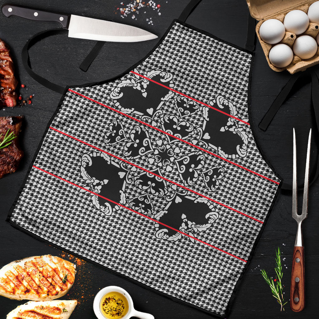 Charcoal Black Hearts Crown Traditional Geometry Apron Seanamarena Basotho Blanket Inspired