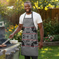 Charcoal Black Hearts Crown Traditional Geometry Apron Seanamarena Basotho Blanket Inspired