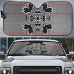 Charcoal Black Hearts Crown Traditional Geometry Auto Sun Shade Seanamarena Basotho Blanket Inspired