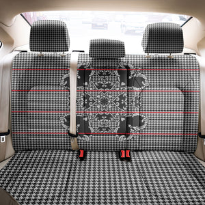 Charcoal Black Hearts Crown Traditional Geometry Back Car Seat Cover Seanamarena Basotho Blanket Inspired
