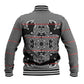 Charcoal Black Hearts Crown Traditional Geometry Baseball Jacket Seanamarena Basotho Blanket Inspired