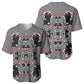 Charcoal Black Hearts Crown Traditional Geometry Baseball Jersey Seanamarena Basotho Blanket Inspired