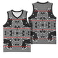 Charcoal Black Hearts Crown Traditional Geometry Basketball Jersey Seanamarena Basotho Blanket Inspired