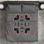 Charcoal Black Hearts Crown Traditional Geometry Bedding Set Seanamarena Basotho Blanket Inspired