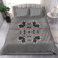 Charcoal Black Hearts Crown Traditional Geometry Bedding Set Seanamarena Basotho Blanket Inspired