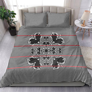 Charcoal Black Hearts Crown Traditional Geometry Bedding Set Seanamarena Basotho Blanket Inspired