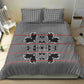 Charcoal Black Hearts Crown Traditional Geometry Bedding Set Seanamarena Basotho Blanket Inspired
