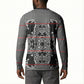 Charcoal Black Hearts Crown Traditional Geometry Button Sweatshirt Seanamarena Basotho Blanket Inspired