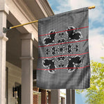Charcoal Black Hearts Crown Traditional Geometry Garden Flag Seanamarena Basotho Blanket Inspired