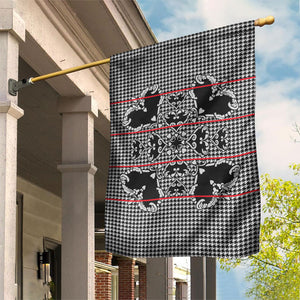 Charcoal Black Hearts Crown Traditional Geometry Garden Flag Seanamarena Basotho Blanket Inspired