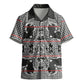 Charcoal Black Hearts Crown Traditional Geometry Kid Hawaiian Shirt Seanamarena Basotho Blanket Inspired
