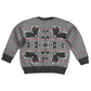 Charcoal Black Hearts Crown Traditional Geometry Kid Ugly Christmas Sweater Seanamarena Basotho Blanket Inspired