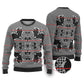 Charcoal Black Hearts Crown Traditional Geometry Ugly Christmas Sweater Seanamarena Basotho Blanket Inspired