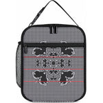 Charcoal Black Hearts Crown Traditional Geometry Lunch Bag Seanamarena Basotho Blanket Inspired