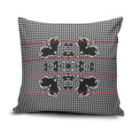 Charcoal Black Hearts Crown Traditional Geometry Pillow Cover Seanamarena Basotho Blanket Inspired