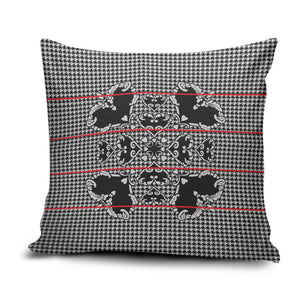 Charcoal Black Hearts Crown Traditional Geometry Pillow Cover Seanamarena Basotho Blanket Inspired