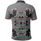 Charcoal Black Hearts Crown Traditional Geometry Polo Shirt Seanamarena Basotho Blanket Inspired
