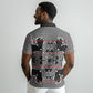 Charcoal Black Hearts Crown Traditional Geometry Polo Shirt Seanamarena Basotho Blanket Inspired