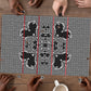 Charcoal Black Hearts Crown Traditional Geometry Puzzle Seanamarena Basotho Blanket Inspired