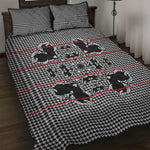 Charcoal Black Hearts Crown Traditional Geometry Quilt Bed Set Seanamarena Basotho Blanket Inspired