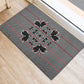 Charcoal Black Hearts Crown Traditional Geometry Rubber Doormat Seanamarena Basotho Blanket Inspired