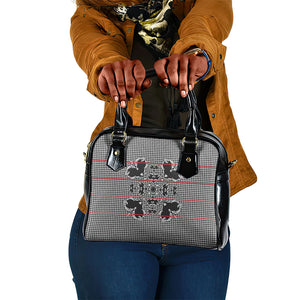 Charcoal Black Hearts Crown Traditional Geometry Shoulder Handbag Seanamarena Basotho Blanket Inspired