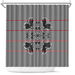 Charcoal Black Hearts Crown Traditional Geometry Shower Curtain Seanamarena Basotho Blanket Inspired