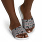 Charcoal Black Hearts Crown Traditional Geometry Slide Sandals Seanamarena Basotho Blanket Inspired