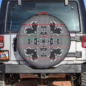 Charcoal Black Hearts Crown Traditional Geometry Spare Tire Cover Seanamarena Basotho Blanket Inspired