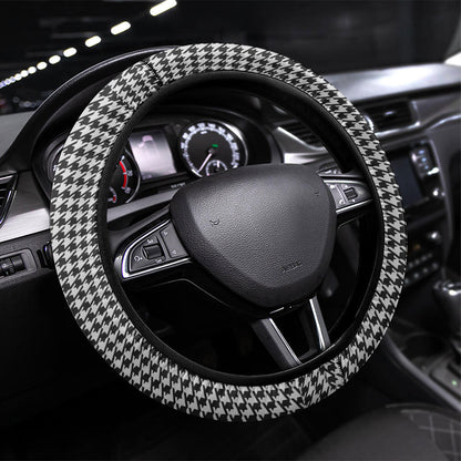 Charcoal Black Hearts Crown Traditional Geometry Steering Wheel Cover Seanamarena Basotho Blanket Inspired