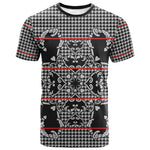 Charcoal Black Hearts Crown Traditional Geometry T shirt Seanamarena Basotho Blanket Inspired