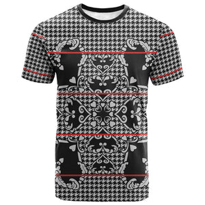 Charcoal Black Hearts Crown Traditional Geometry T shirt Seanamarena Basotho Blanket Inspired