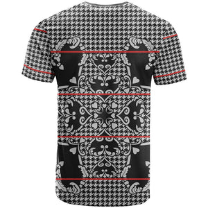 Charcoal Black Hearts Crown Traditional Geometry T shirt Seanamarena Basotho Blanket Inspired