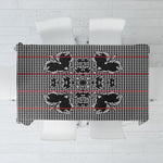 Charcoal Black Hearts Crown Traditional Geometry Tablecloth Seanamarena Basotho Blanket Inspired