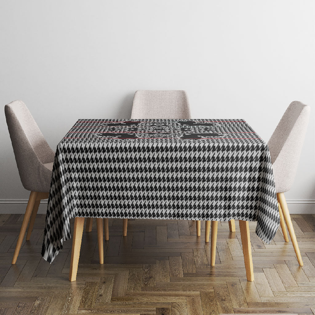 Charcoal Black Hearts Crown Traditional Geometry Tablecloth Seanamarena Basotho Blanket Inspired