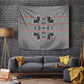 Charcoal Black Hearts Crown Traditional Geometry Tapestry Seanamarena Basotho Blanket Inspired
