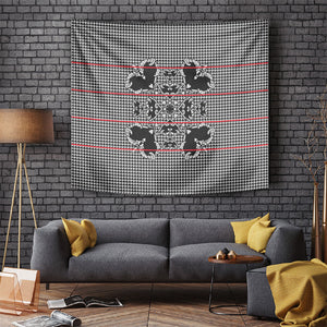 Charcoal Black Hearts Crown Traditional Geometry Tapestry Seanamarena Basotho Blanket Inspired