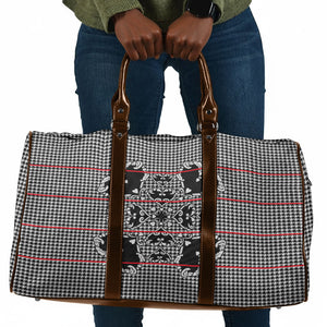 Charcoal Black Hearts Crown Traditional Geometry Travel Bag Seanamarena Basotho Blanket Inspired