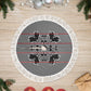 Charcoal Black Hearts Crown Traditional Geometry Tree Skirt Seanamarena Basotho Blanket Inspired