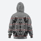 Charcoal Black Hearts Crown Traditional Geometry Zip Hoodie Seanamarena Basotho Blanket Inspired