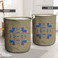 Cobalt Blue Hearts Crown Traditional Geometry Laundry Basket Seanamarena Basotho Blanket Inspired